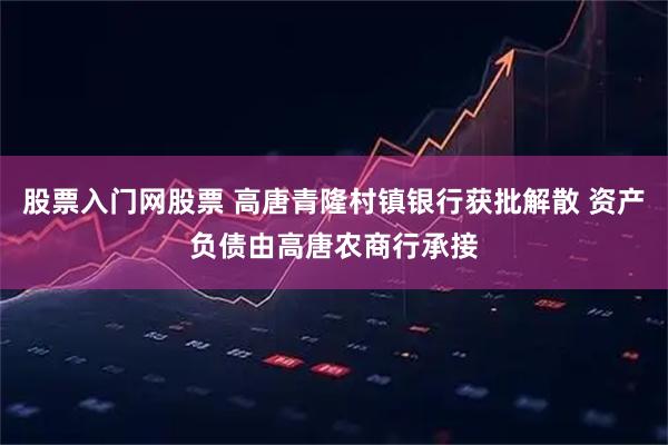 股票入门网股票 高唐青隆村镇银行获批解散 资产负债由高唐农商行承接